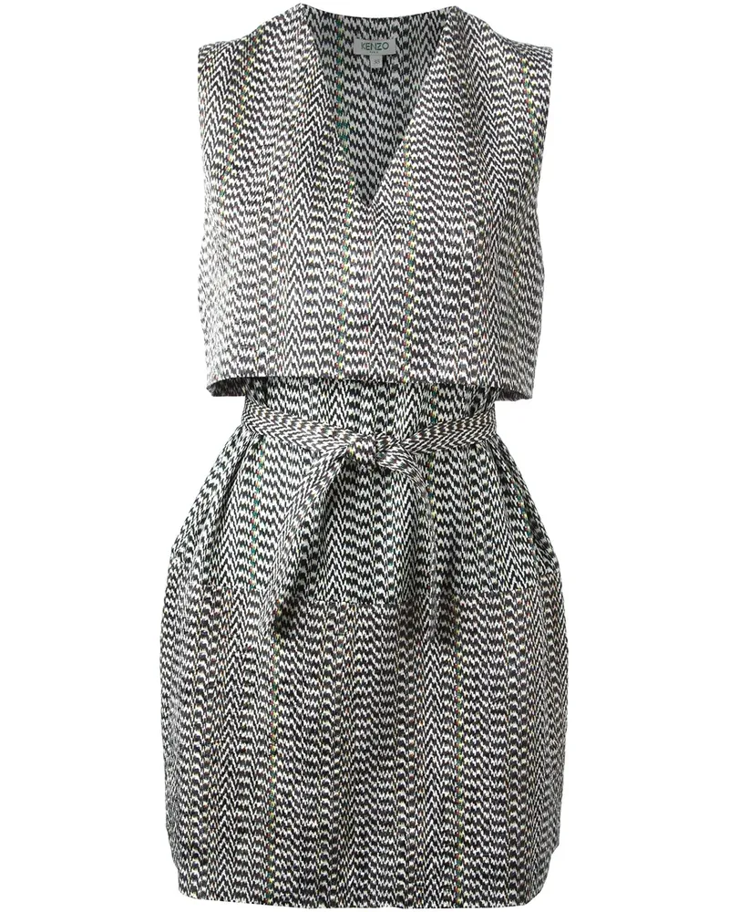 Kenzo White Noise' layered dress - Schwarz Schwarz