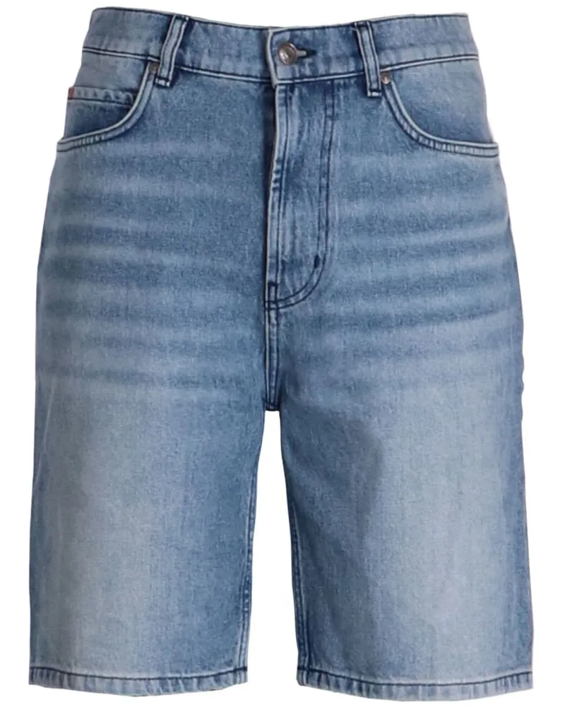HUGO BOSS Jeans-Shorts mit Tragefalten - Blau Blau