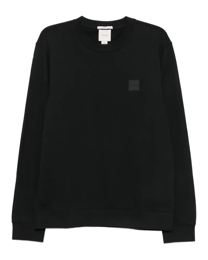 Calvin Klein Pullover mit Logo-Patch - Schwarz Schwarz