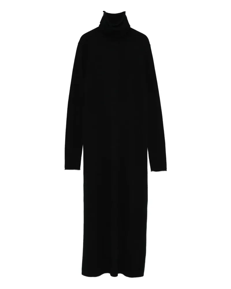 Lisa Yang Midikleid mit Rollkragen - Schwarz Schwarz
