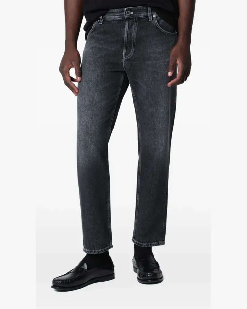 PT TORINO Ausgeblichene Straight-Leg-Jeans - Grau Grau