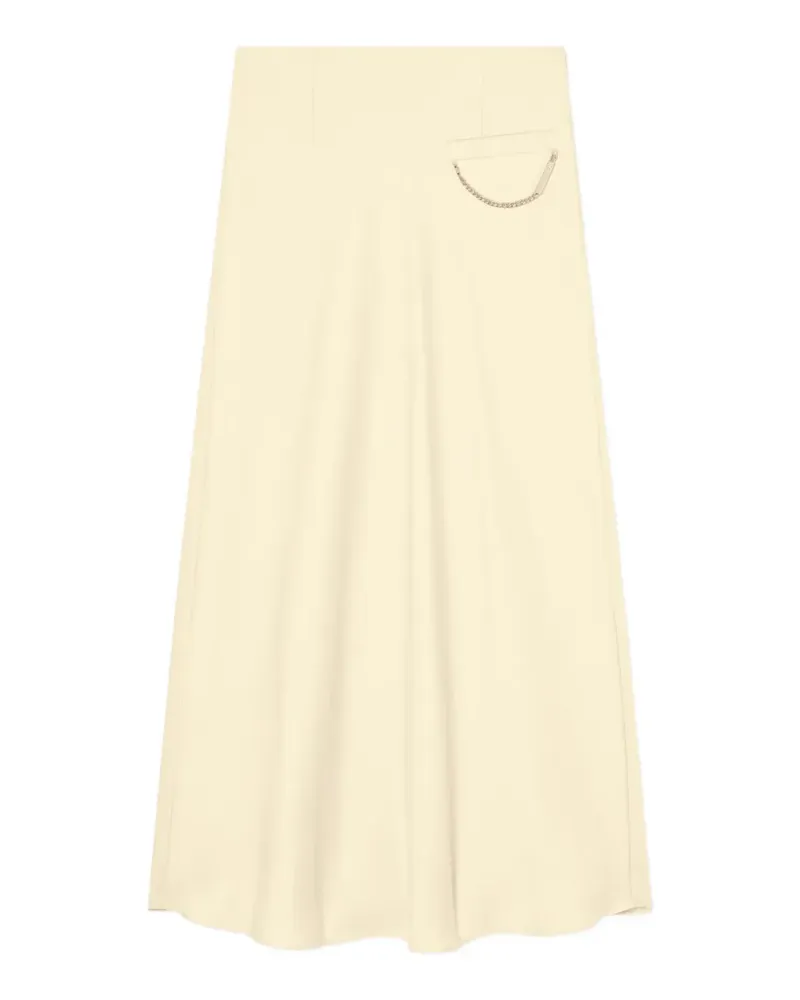 Armani Exchange Krepp-Maxirock in A-Linie aus Satin - Nude Nude