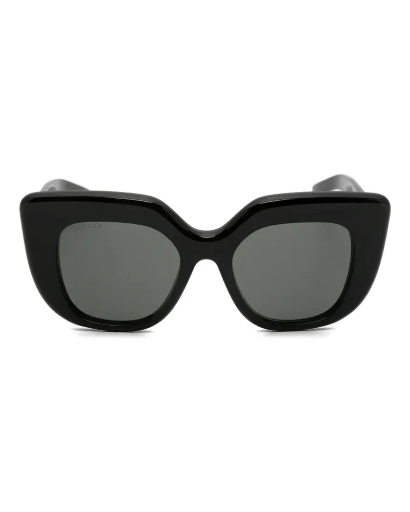 Gucci geometric-frame sunglasses - Schwarz Schwarz