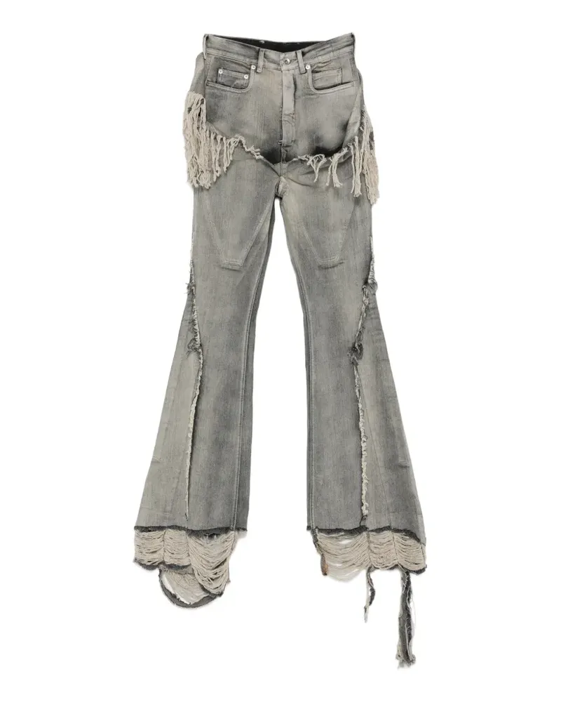 DRKSHDW by Rick Owens Bootcut-Jeans mit Fransen - Grau Grau