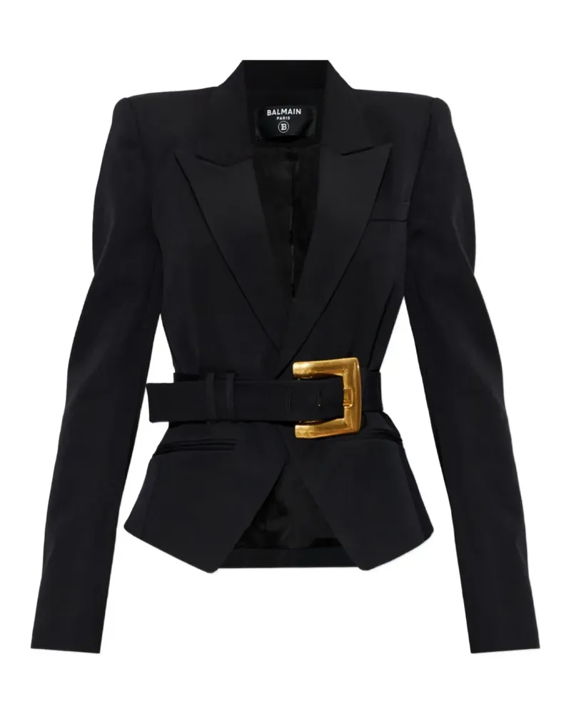 Balmain belted wool blazer - Schwarz Schwarz