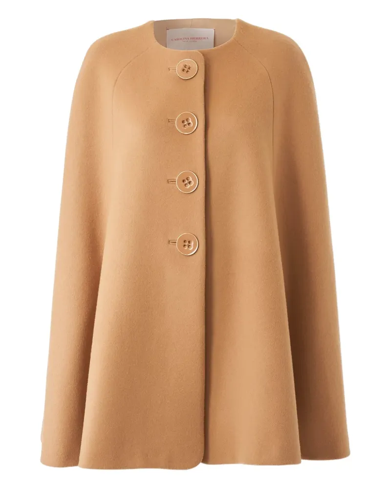Carolina Herrera New York Cape aus Wolle - Nude Nude