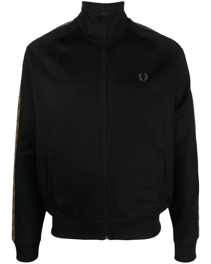 Fred Perry Sportjacke mit Besatzstreifen - Schwarz Schwarz