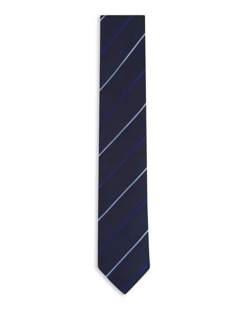 Canali striped silk tie - Blau Blau