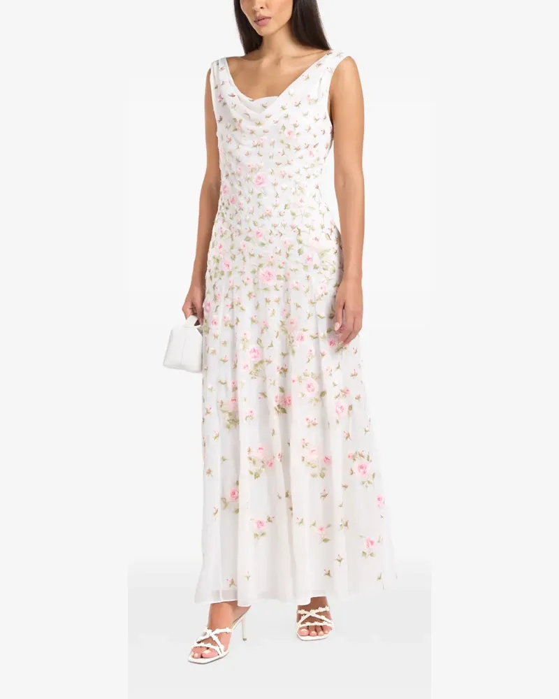 Needle & Thread Rose Bloom Georgette-Maxikleid - Weiß Weiß