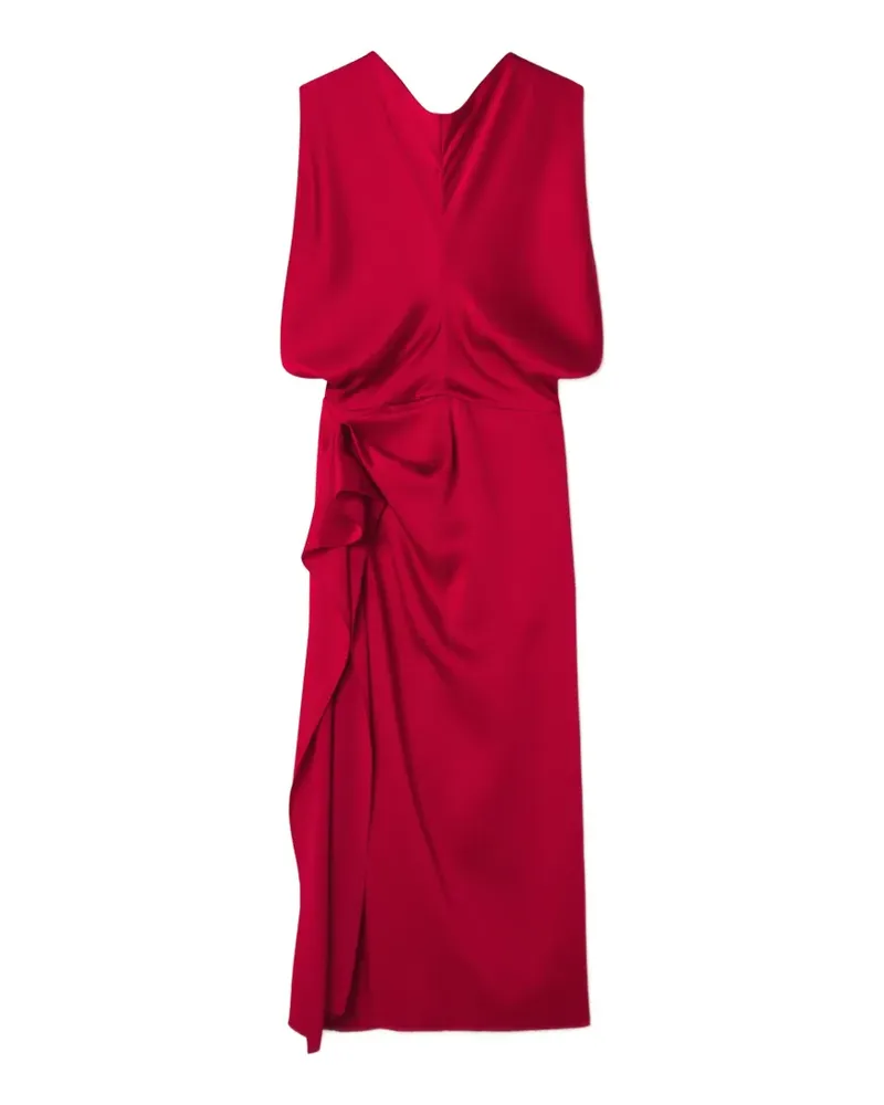 Lanvin Drapiertes Minikleid mit Rüschen - Rot Rot