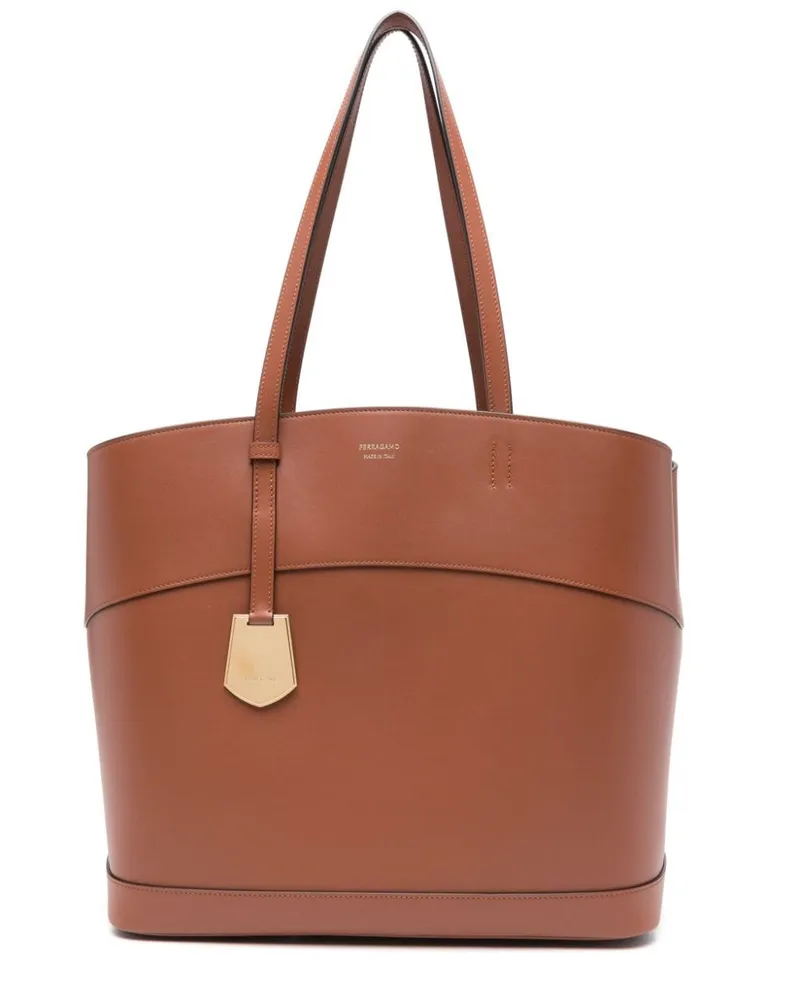 Ferragamo Mittelgroßer Charming Shopper Braun