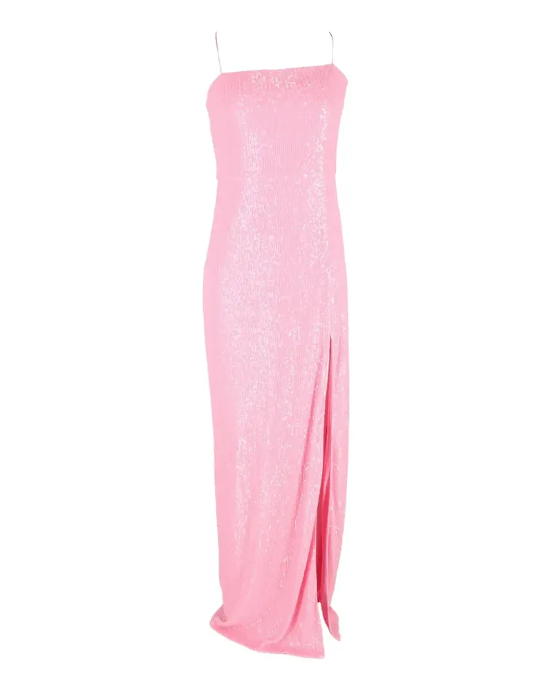 ROTATE Birger Christensen sequin side-slit maxi dress - Rosa Rosa