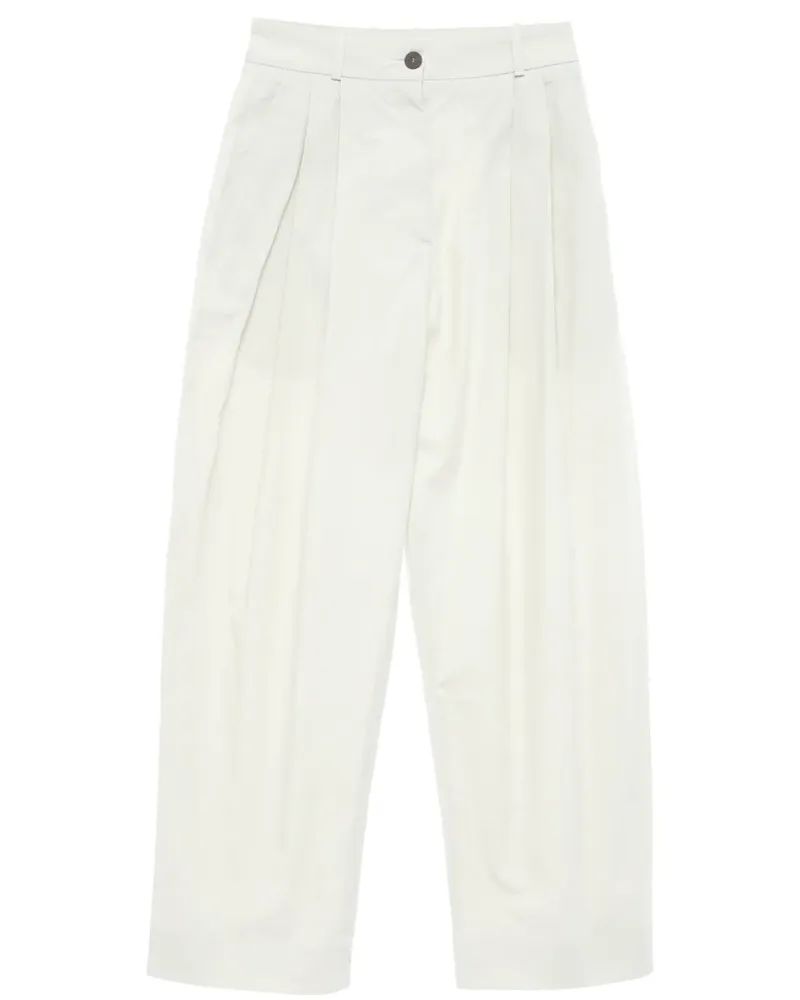 Studio Nicholson Bundfaltenhose mit geradem Bein - Weiß Weiß
