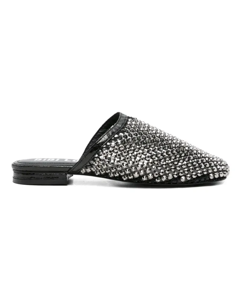 Bibi Lou Jay Mules mit Nieten - Silber Silber