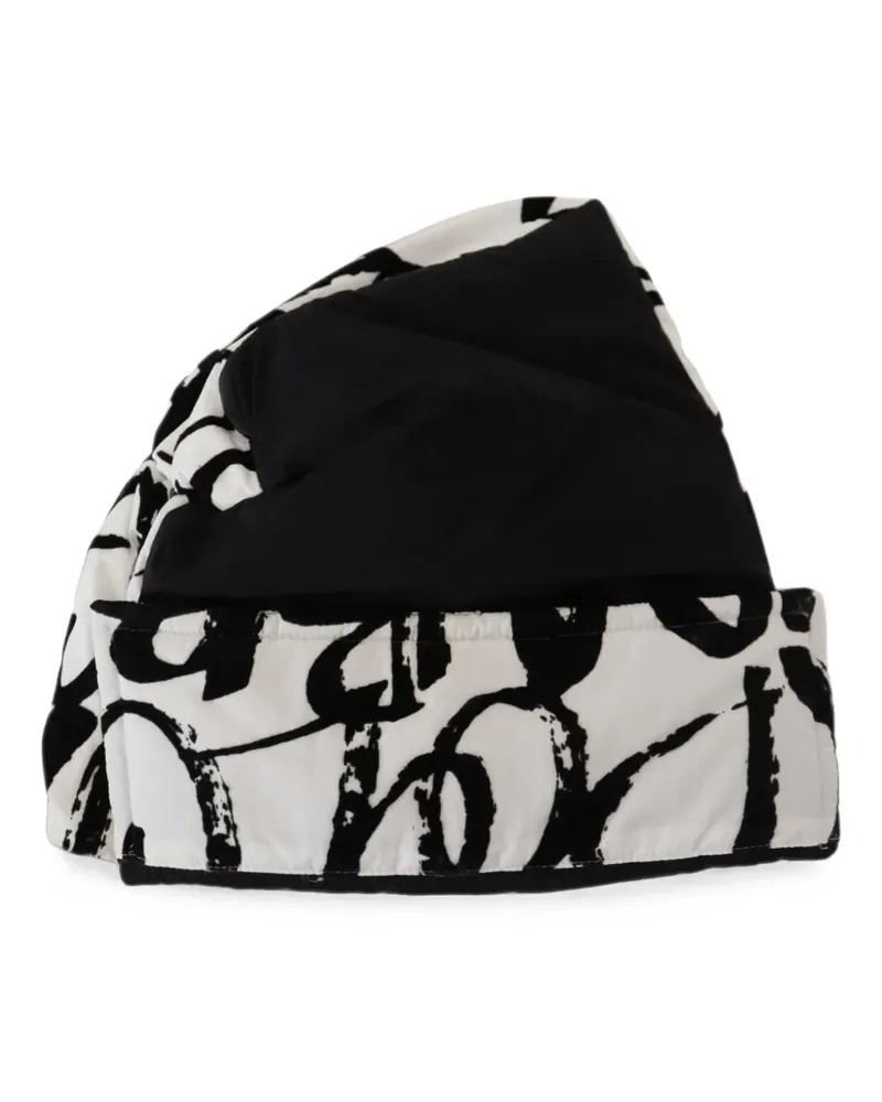 Dolce & Gabbana abstract-print beanie hat - Schwarz Schwarz