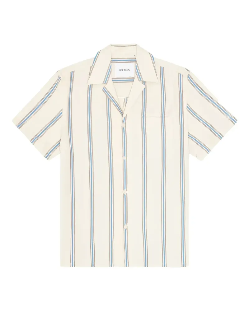 LES DEUX Gestreiftes Lawson Hemd mit Brusttasche - Nude Nude