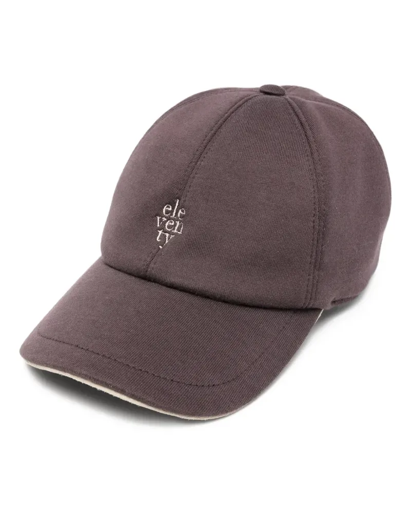 Eleventy Baseballkappe mit Logo-Stickerei - Violett Violett