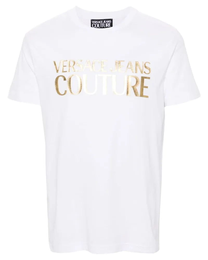 Versace Jeans T-Shirt mit Logo-Print - Weiß Weiß