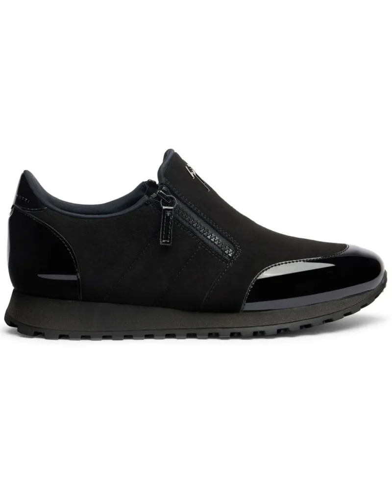 Giuseppe Zanotti Idle Run Wildleder-Loafer mit Reißverschluss - Schwarz Schwarz