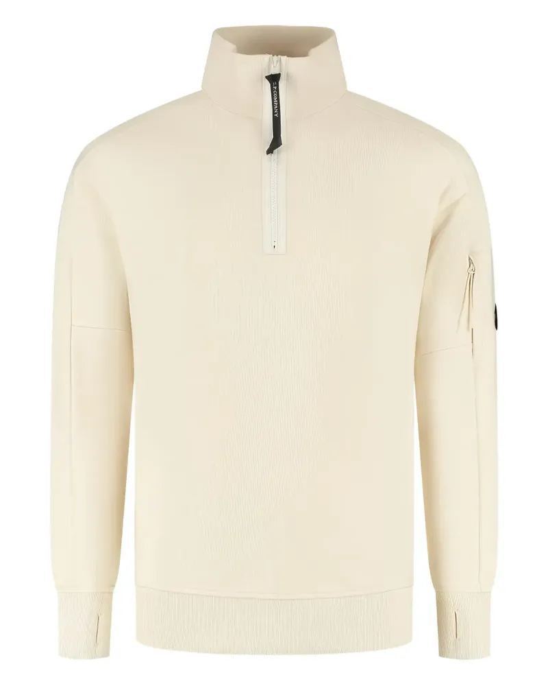 C.P. Company Sweatshirtjacke mit Stehkragen - Nude Nude