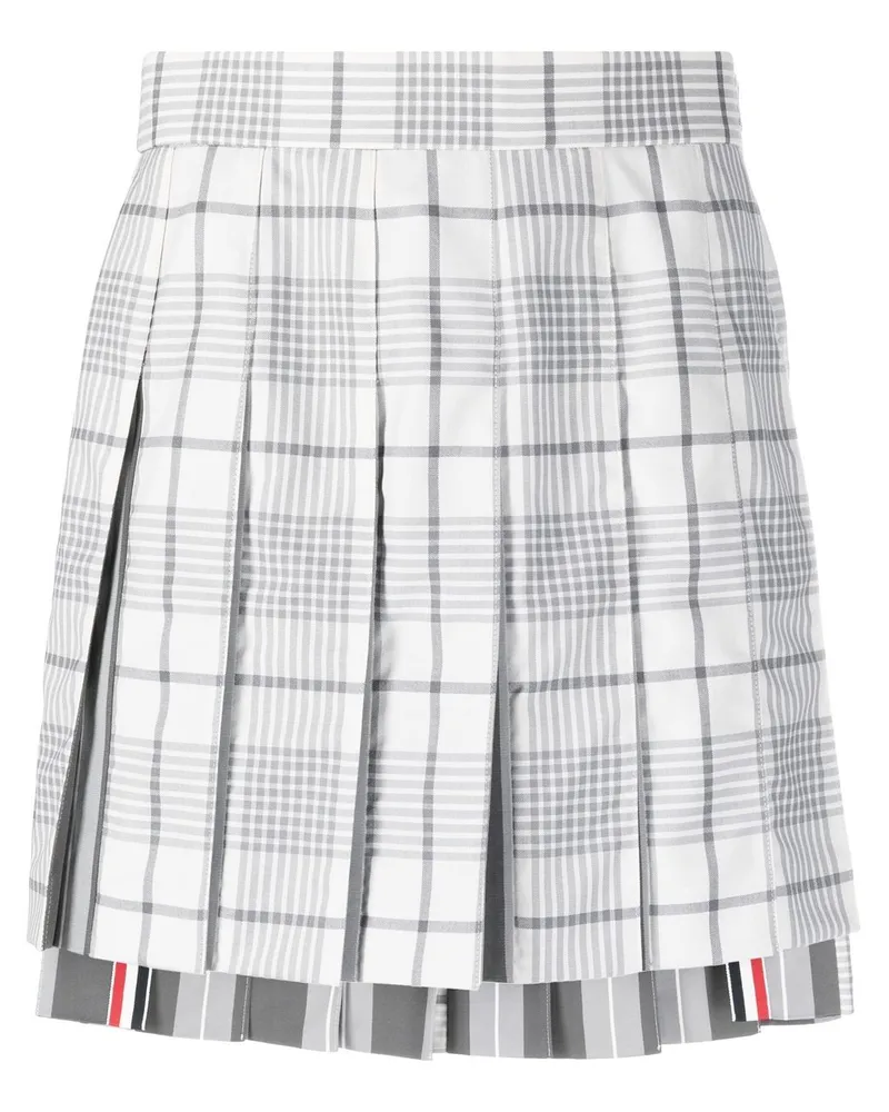 Thom Browne Karierter Faltenrock - Grau Grau