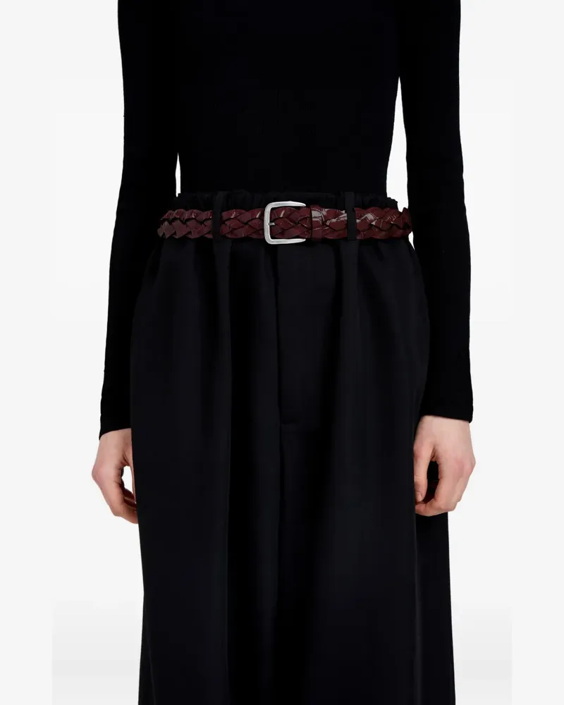 Proenza Schouler wide braided calfskin belt - Rot Rot