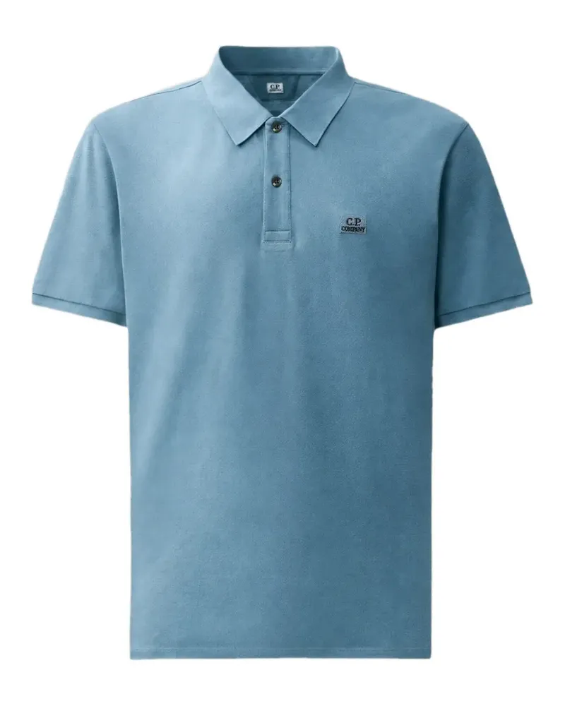 C.P. Company stretch piquet short-sleeve polo - Blau Blau