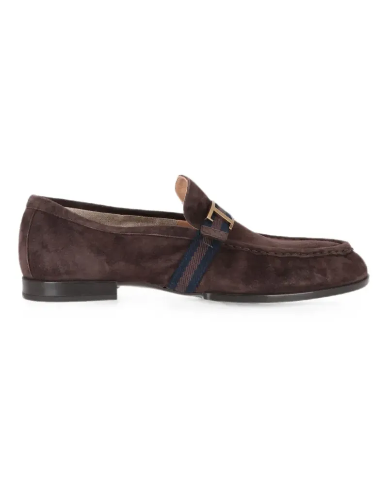 TOD'S T Timeless suede loafers - Braun Braun