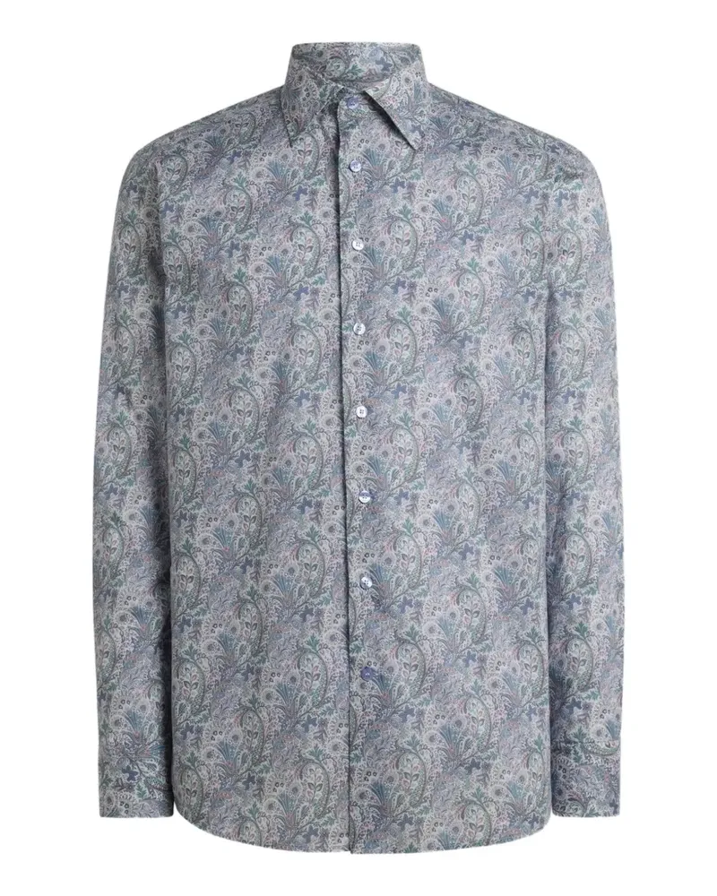 Etro Hemd mit Paisleymuster - Grau Grau
