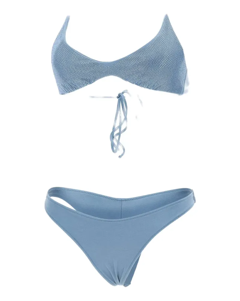 MC2 Saint Barth Hesni rhinestone-embellished bikini - Blau Blau