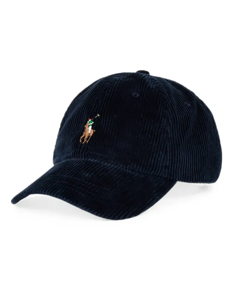 Ralph Lauren corduroy Polo Pony baseball cap - Blau Blau