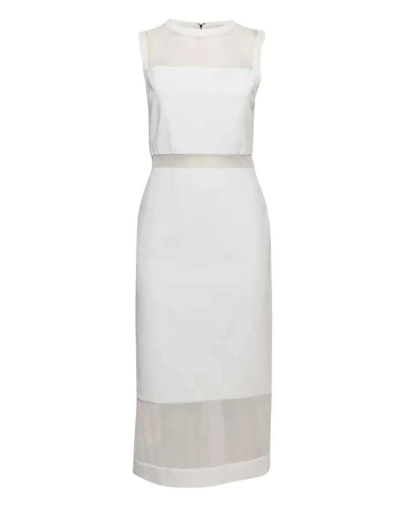 Alice + Olivia Mittellanges Kreppkleid - Weiß Weiß
