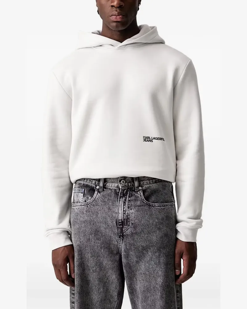 Karl Lagerfeld logo-print hoodie - Weiß Weiß