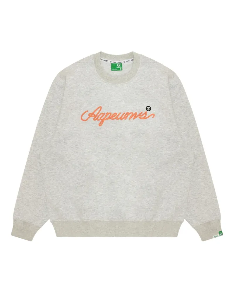 BAPE Sweatshirt mit Logo-Stickerei - Grau Grau