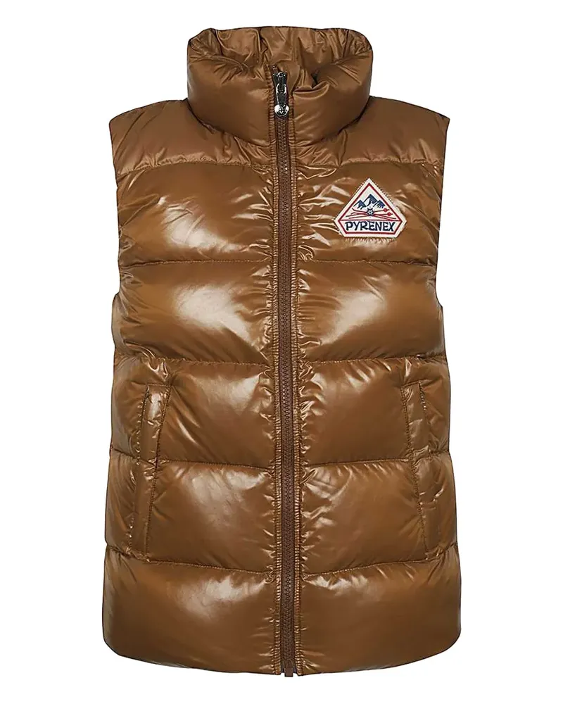 Pyrenex quilted-patch gilet - Braun Braun