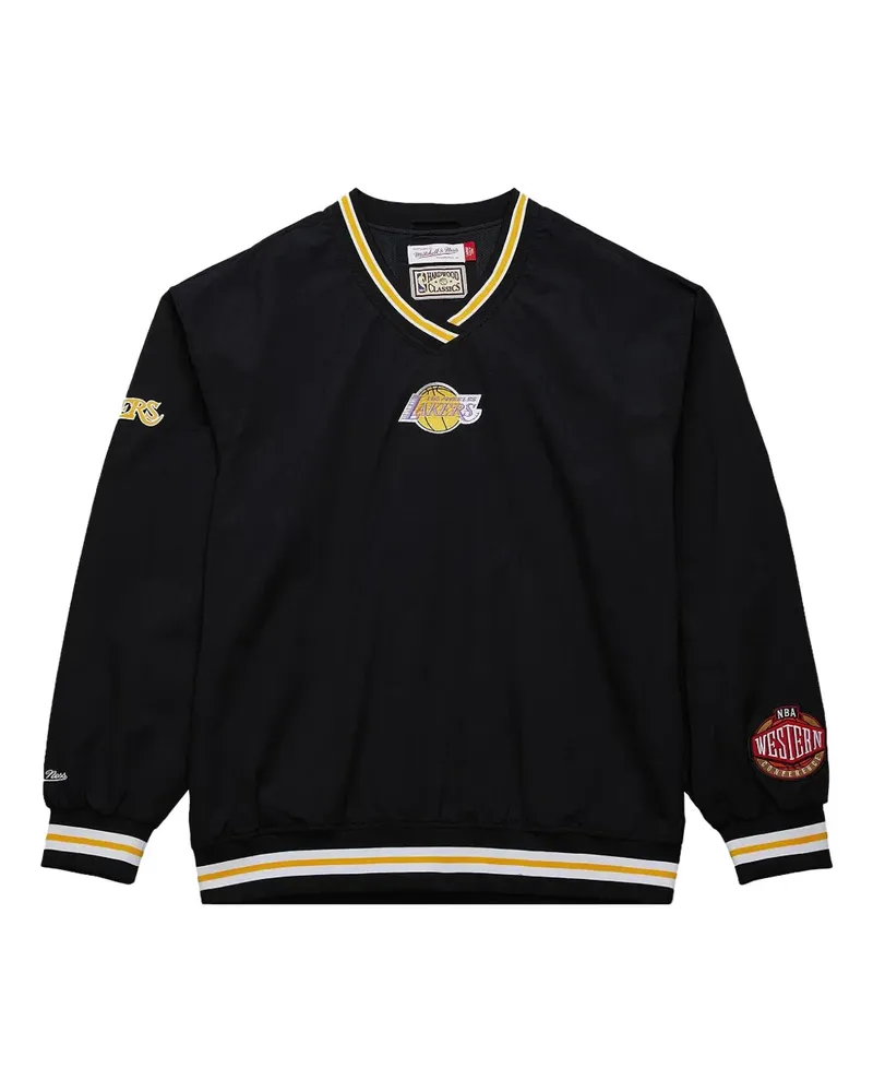 Mitchell & Ness Los Angeles Lakers Sweatshirt mit V-Ausschnitt - Schwarz Schwarz