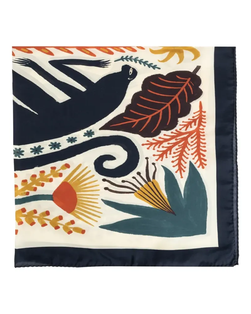 Etro graphic-print silk scarf - Nude Nude