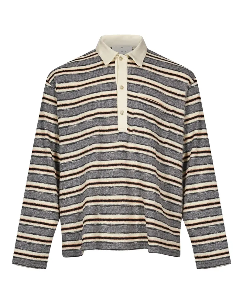 Song For The Mute Gestreiftes Poloshirt - Grau Grau