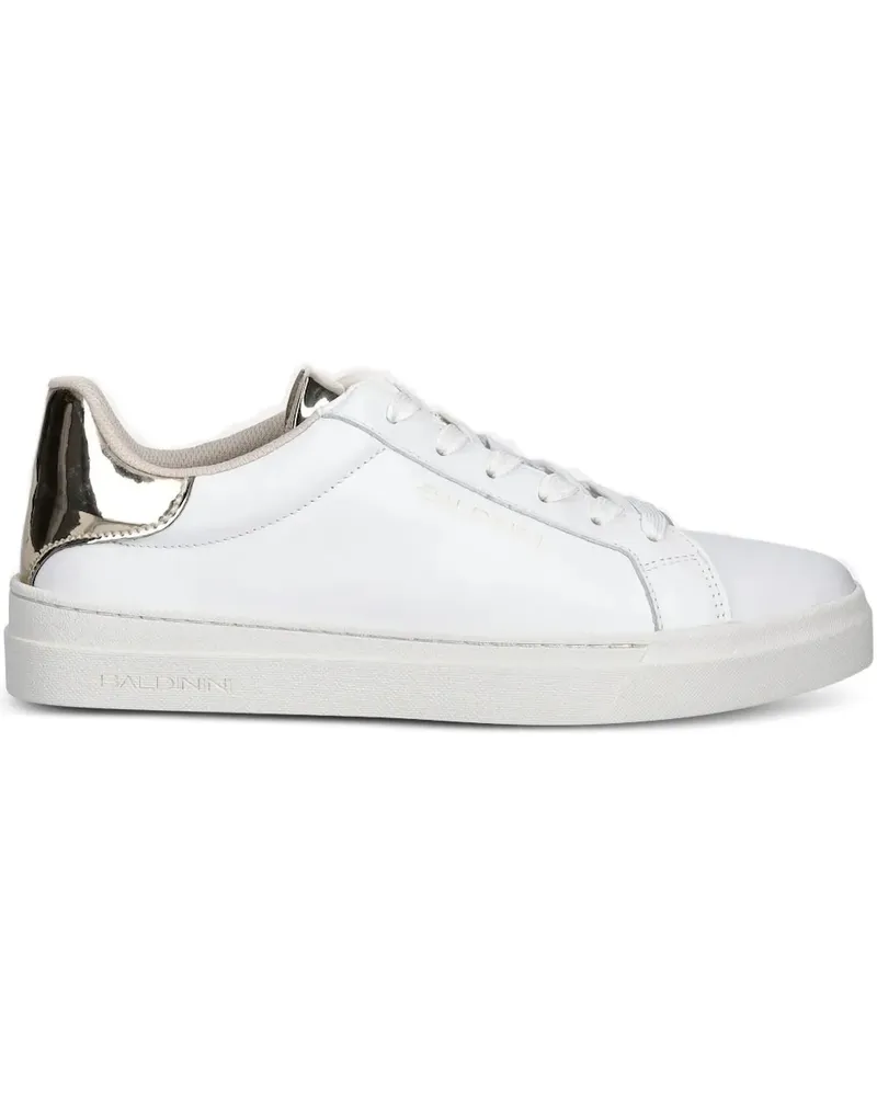 Baldinini Sneakers mit Metallic-Rückenausschnitt - Weiß Weiß