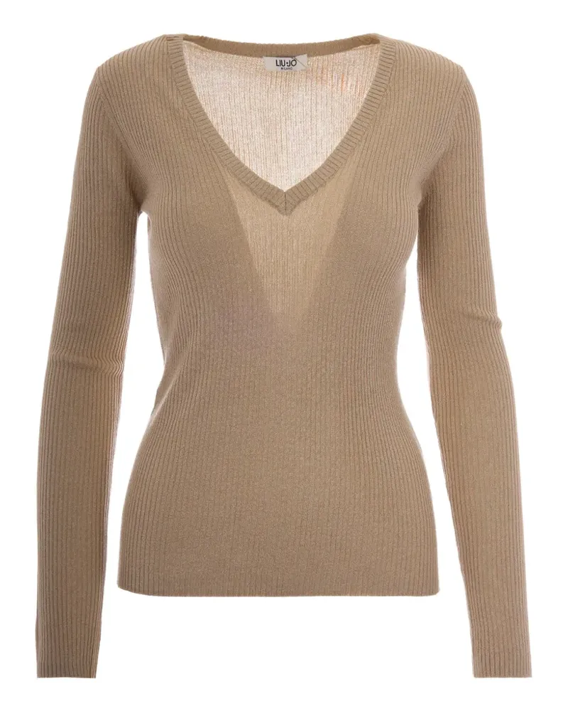 Liu Jo Lamé-Pullover - Nude Nude