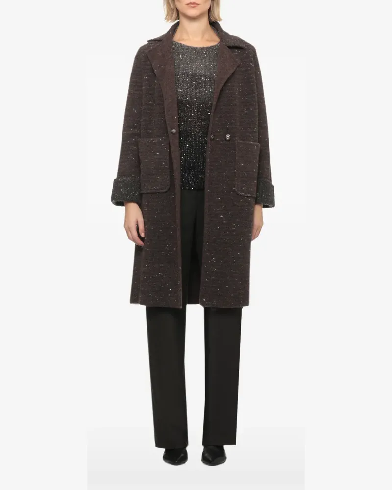 D.EXTERIOR sequin-embellished ombre-effect sweater - Braun Braun
