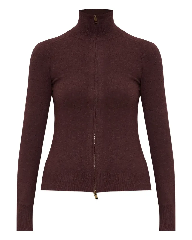 Isabel Marant Cecile high-neck zip-front cardigan - Rot Rot