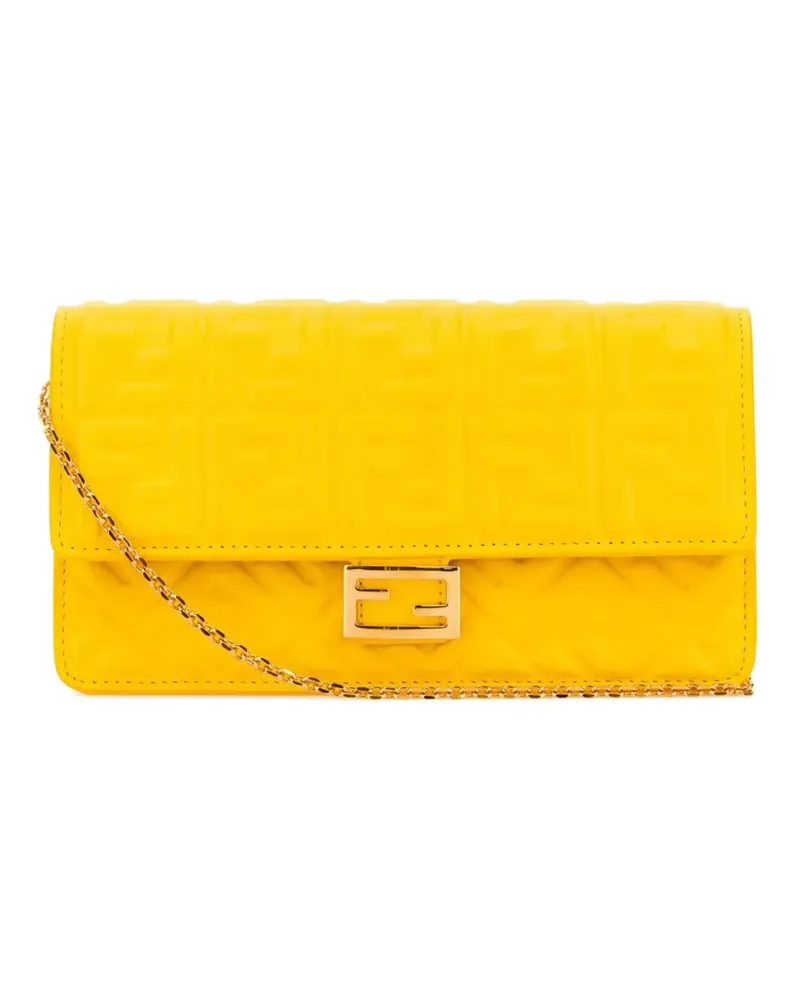 Fendi Baguette embossed leather tote bag - Gelb Gelb