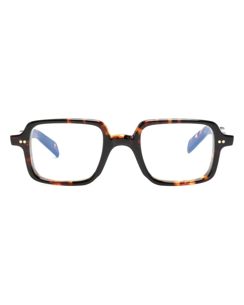 Cutler and Gross Eckige Brille in Schildpattoptik - Braun Braun