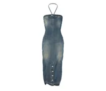 Jeanskleid mit Neckholder - Blau