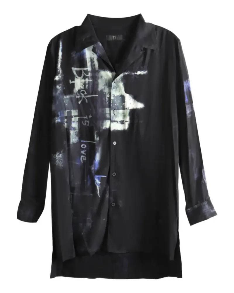 Yohji Yamamoto graphic-print shirt - Schwarz Schwarz
