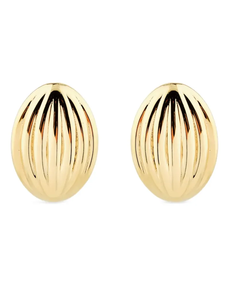 Philippe Audibert Gerippte Lylie Ohrringe - Gold Gold