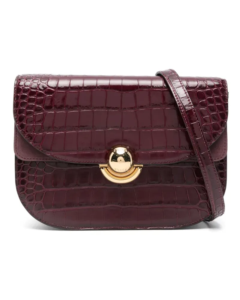 Furla Sfera Schultertasche mit Kroko-Effekt - Rot Rot