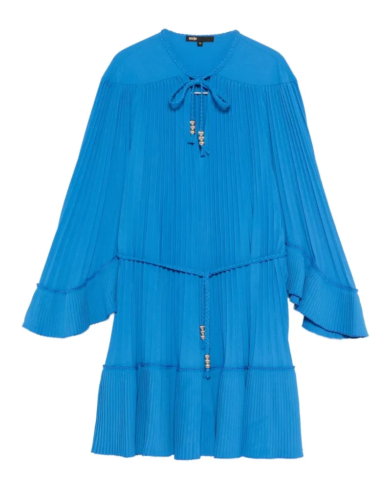 Maje Geflochtenes Kleid mit Falten - Blau Blau