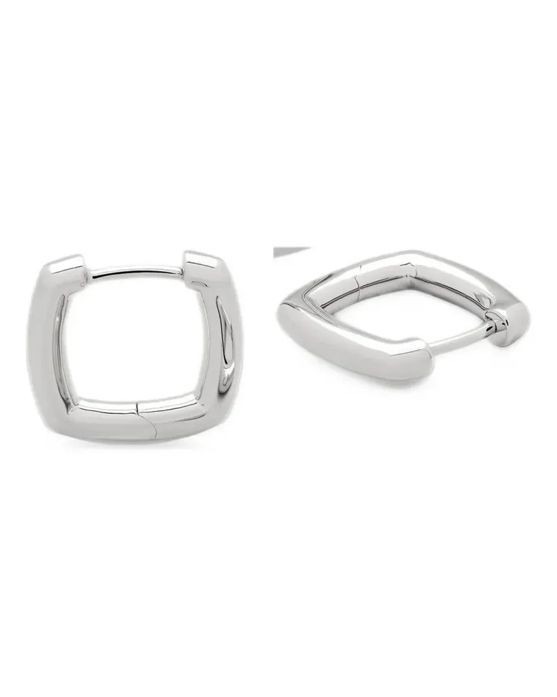 Tom Wood Creolen mit eckiger Form - Grau Grau